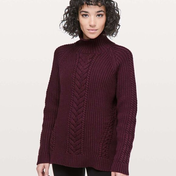 * NWT Lululemon Bring The Cozy Turtleneck Cotton Dark Adobe Size 4 - Picture 2 of 11